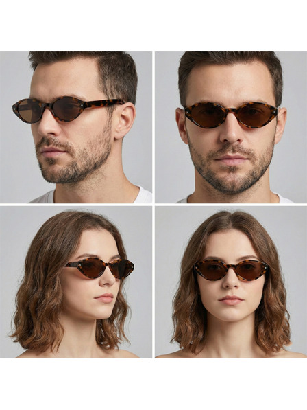 VEYREY VeyRey dámské cat-eye acetátové polarizační sluneční brýle Aest leopard obruba hnědá skla