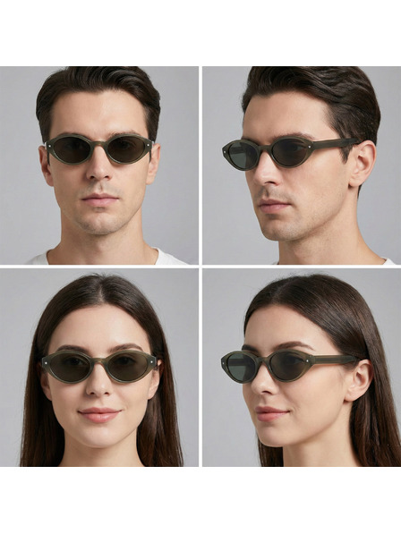 VEYREY VeyRey dámské cat-eye acetátové polarizační sluneční brýle Aest zelená obruba zelená skla