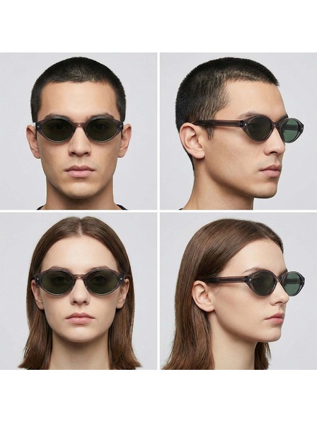 VEYREY VeyRey dámské cat-eye acetátové polarizační sluneční brýle Aest transparentní obruba zelená skla