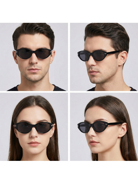 VEYREY VeyRey dámské cat-eye polarizační sluneční brýle Hupi černá obruba černá skla