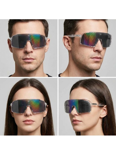 VEYREY VeyRey sportovní sluneční brýle Ogharod (hologram Carbon) transparentní obruba vícebarevná skla