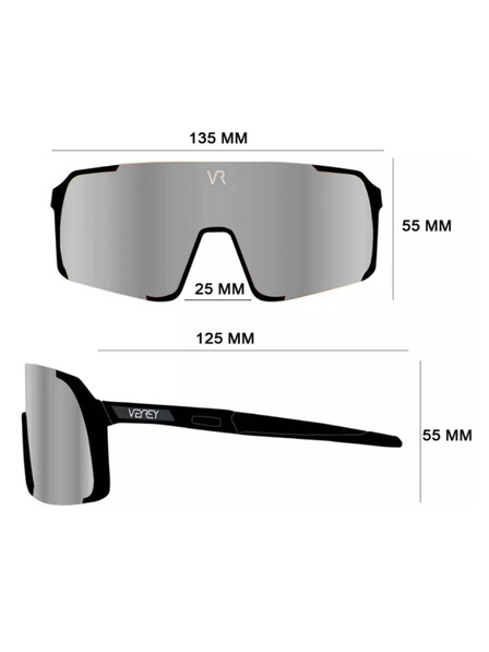 VEYREY VeyRey dětské sportovní sluneční brýle Wegub bílá obruba zlatá skla