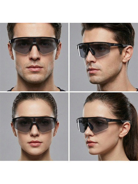 VEYREY VeyRey sportovní polarizační sluneční brýle Monoal černá obruba černá skla