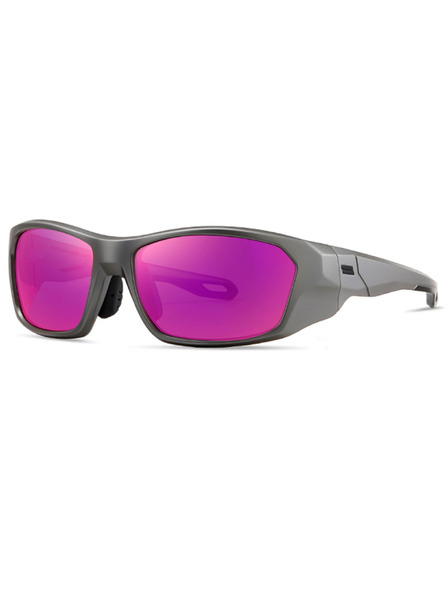 VEYREY VeyRey sportovní polarizační sluneční brýle Borned transparentní obruba růžová skla