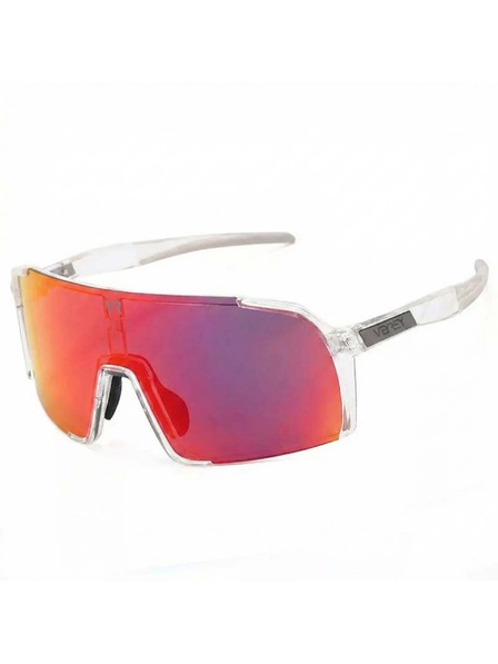 VEYREY VeyRey dětské sportovní sluneční brýle Wegub transparentní obruba červená skla