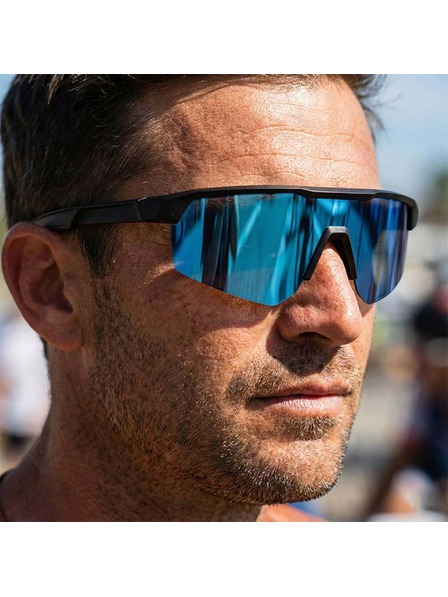 VEYREY VeyRey sportovní polarizační sluneční brýle Monoal černá obruba modrá skla