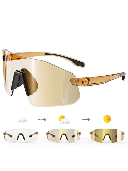 VEYREY VeyRey sportovní fotochromatické sluneční brýle Dhur zlatá obruba zlatá skla
