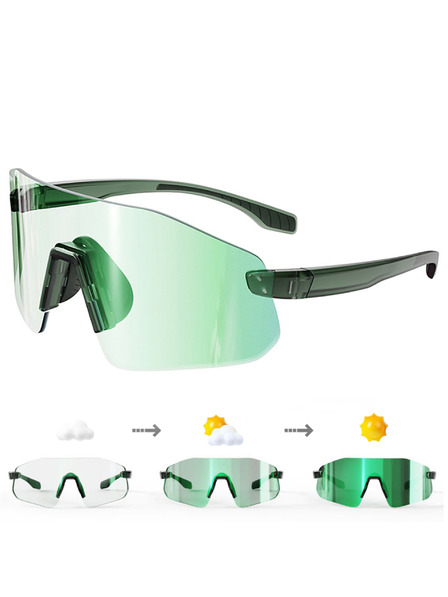 VEYREY VeyRey sportovní fotochromatické sluneční brýle Dhur zelená obruba zelená skla