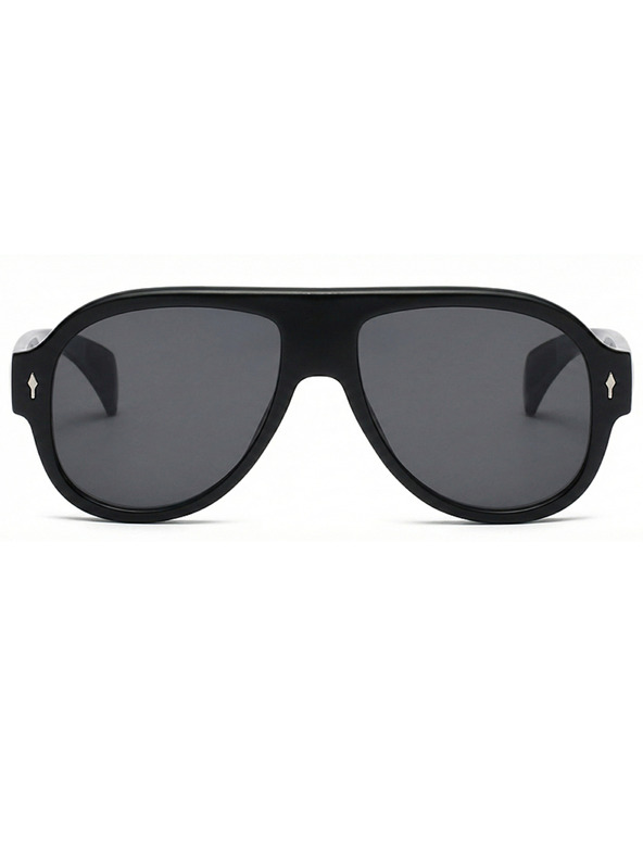 VEYREY VeyRey pilotky sluneční brýle Monoeet černá obruba černá skla