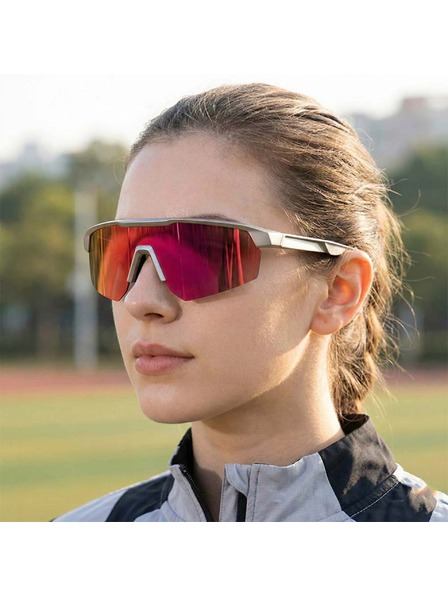 VEYREY VeyRey sportovní polarizační sluneční brýle Monoal šedá obruba růžová skla