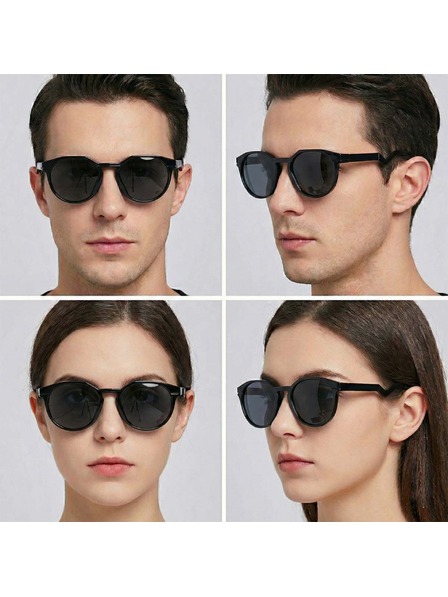 VEYREY VeyRey oválné polarizační sluneční brýle Contralance černá obruba černá skla