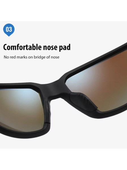 VEYREY VeyRey sportovní polarizační sluneční brýle Nuf černá obruba modrá skla