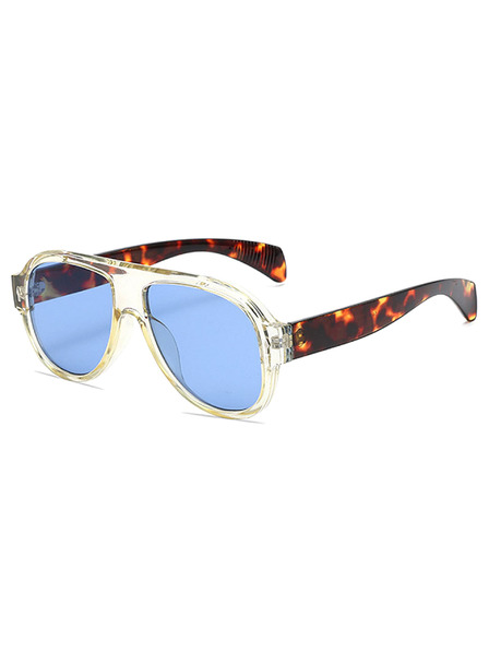 VEYREY VeyRey pilotky sluneční brýle Monoeet transparentní obruba modrá skla