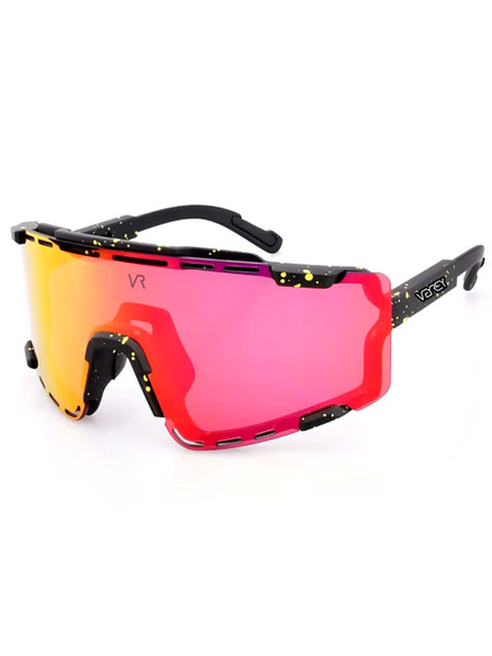 VEYREY VeyRey sportovní sluneční brýle Semihoof černá obruba červená skla