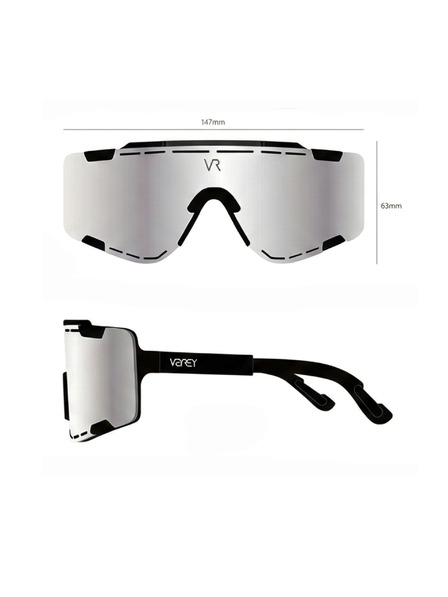 VEYREY VeyRey sportovní sluneční brýle Semihoof černá obruba červená skla