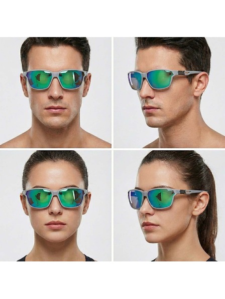 VEYREY VeyRey sportovní polarizační sluneční brýle Nuf šedá obruba zelená skla