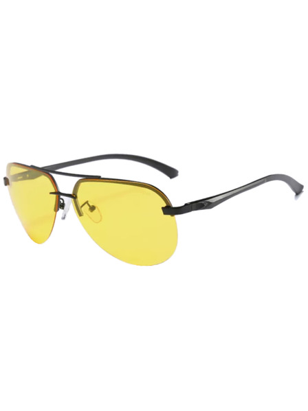 VEYREY VeyRey pánské pilotky pánské sluneční brýle polarizační Armero stříbrná obruba žlutá skla