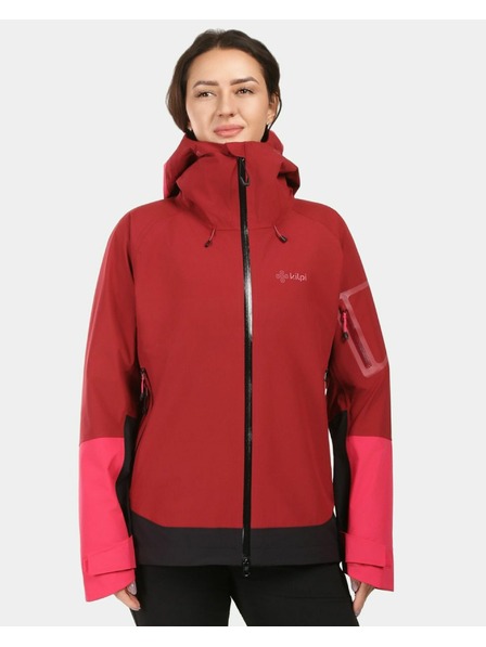 Kilpi Dámská hardshellová nepromokavá bunda Kilpi MAMBA-W Tmavě červená