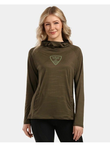 Kilpi Dámská fitnesová mikina Kilpi AILEEN-W Khaki