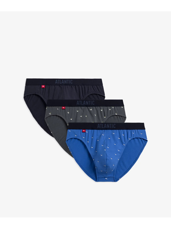 Atlantic Pánské sportovní slipy ATLANTIC 3Pack - vícebarevné Velikost: