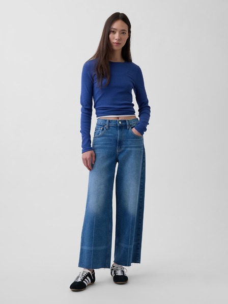 GAP Džíny High Rise Stride Wide-Leg Ankle GAP