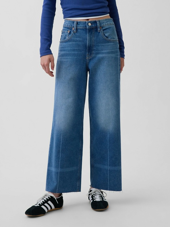 GAP Džíny High Rise Stride Wide-Leg Ankle GAP