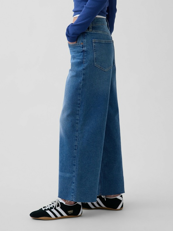 GAP Džíny High Rise Stride Wide-Leg Ankle GAP