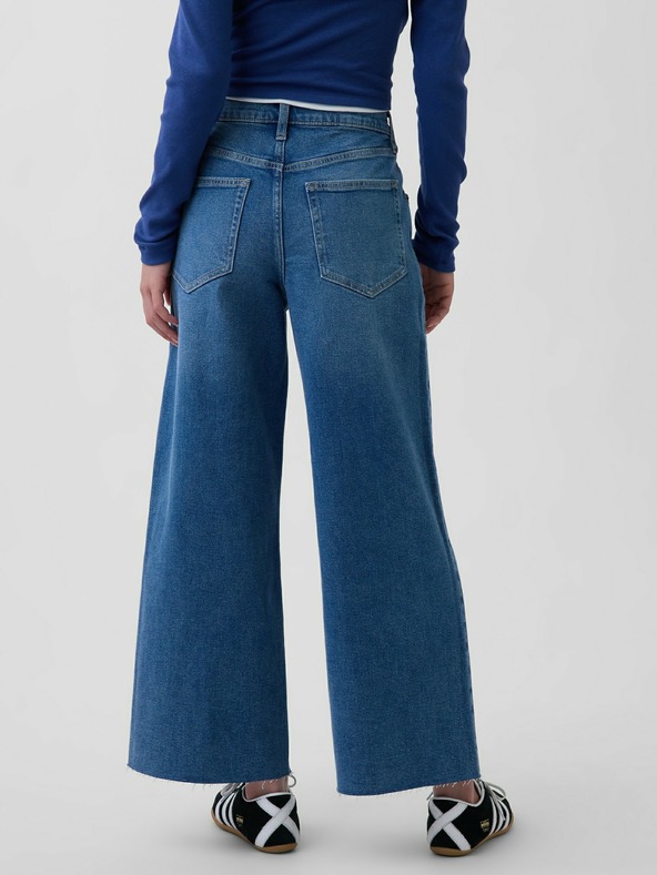 GAP Džíny High Rise Stride Wide-Leg Ankle GAP