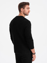 Ombre Clothing Pánský strukturovaný kardigan s kapsami - černý