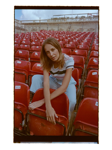 Moodo Tričko s pruhy modré Moodo