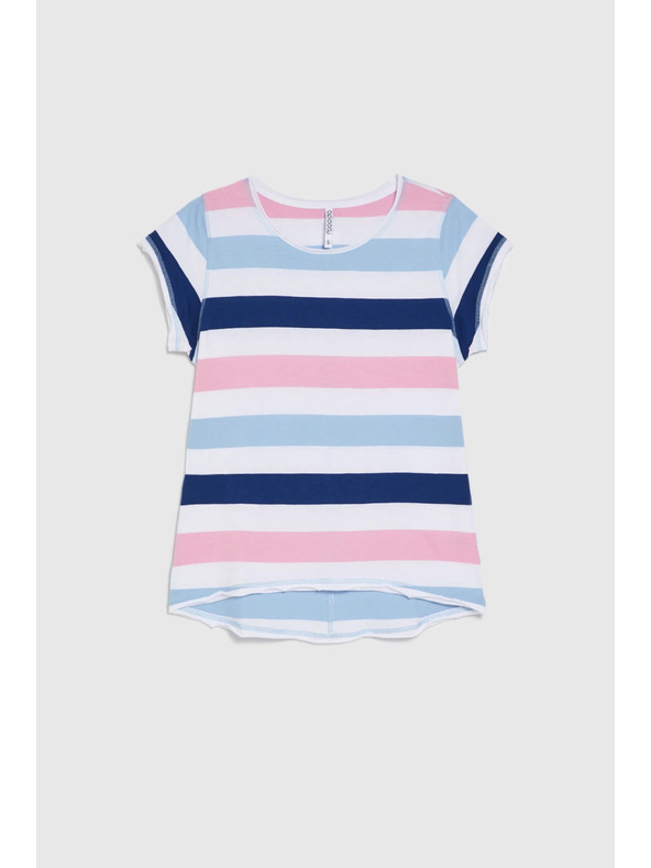 Moodo Tričko s pruhy modré Moodo