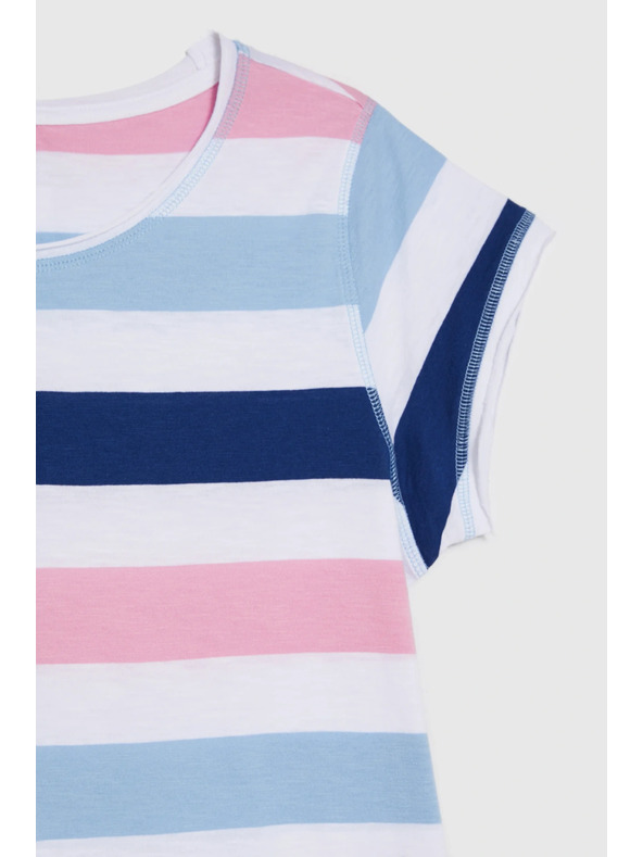 Moodo Tričko s pruhy modré Moodo