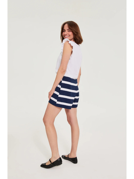 Moodo Kraťasy s pruhy námořnické modré Moodo