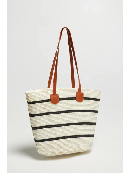 Moodo Taška s pruhy bílá Moodo