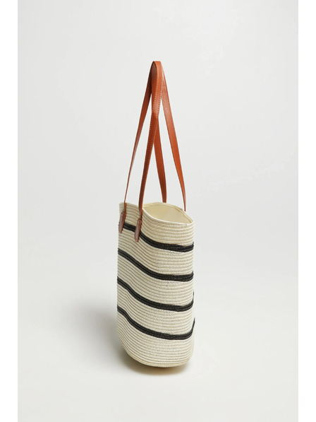 Moodo Taška s pruhy bílá Moodo