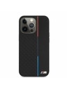 BMW BMW PU Triangles Tricolor Line Zadní Kryt pro iPhone 13 Pro Max Black