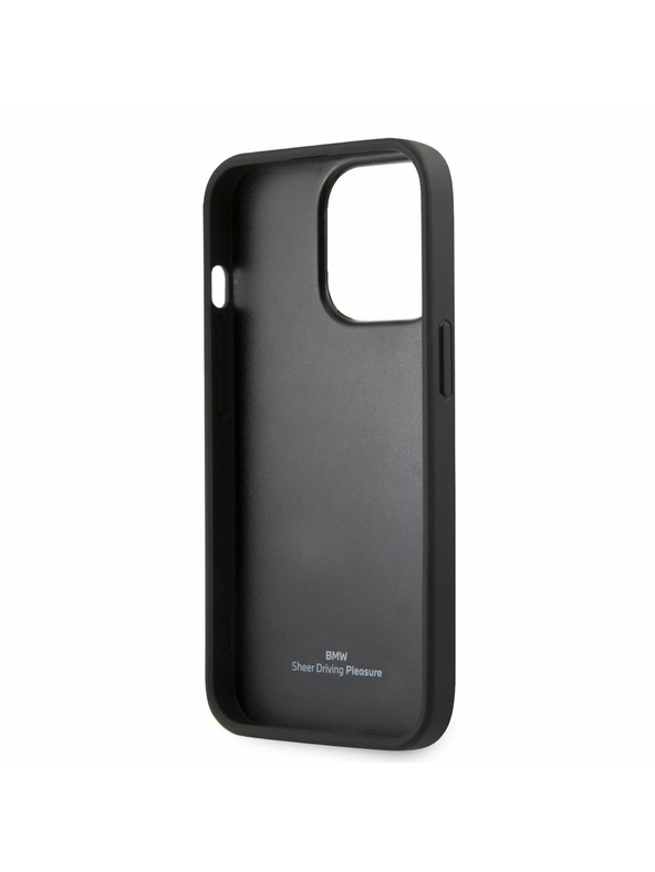 BMW BMW PU Triangles Tricolor Line Zadní Kryt pro iPhone 13 Pro Max Black