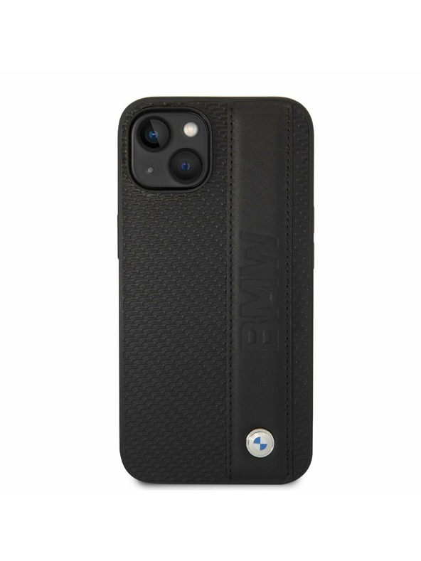 BMW BMW Signature Leather Big Logo Zadní Kryt pro iPhone 14 Plus Black