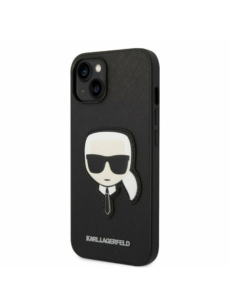 Karl Lagerfeld Karl Lagerfeld PU Saffiano Karl Head Zadní Kryt pro iPhone 14 Plus Black