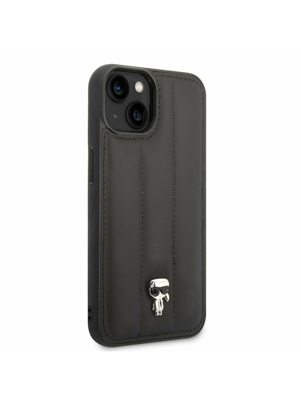 Karl Lagerfeld Karl Lagerfeld Quilted Puffy Ikonik Logo Zadní Kryt pro iPhone 14 Plus Black