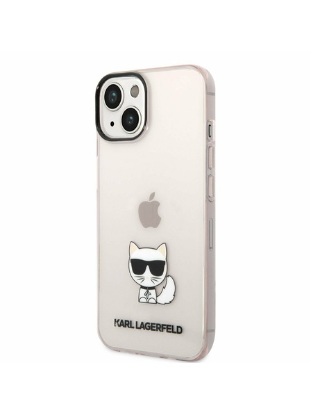 Karl Lagerfeld Karl Lagerfeld Choupette Logo Zadní Kryt pro iPhone 14 Plus Pink