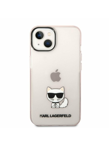 Karl Lagerfeld Karl Lagerfeld Choupette Logo Zadní Kryt pro iPhone 14 Plus Pink