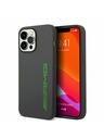 AMG AMG Liquid Silicone Green Logo Zadní Kryt pro iPhone 14 Pro Grey