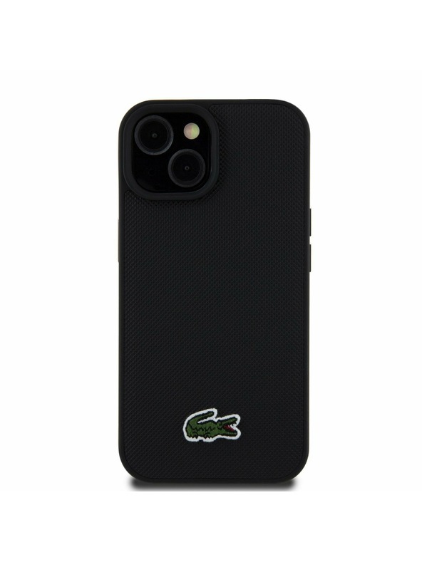 Lacoste Lacoste Iconic Petit Pique Woven Logo Magsafe Zadní Kryt pro iPhone 15 Black