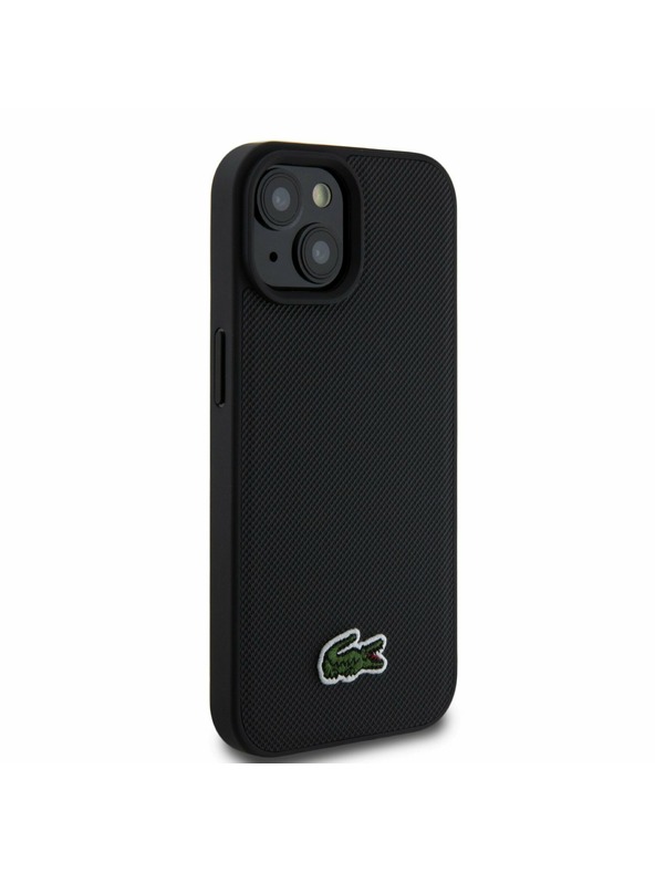 Lacoste Lacoste Iconic Petit Pique Woven Logo Magsafe Zadní Kryt pro iPhone 15 Black