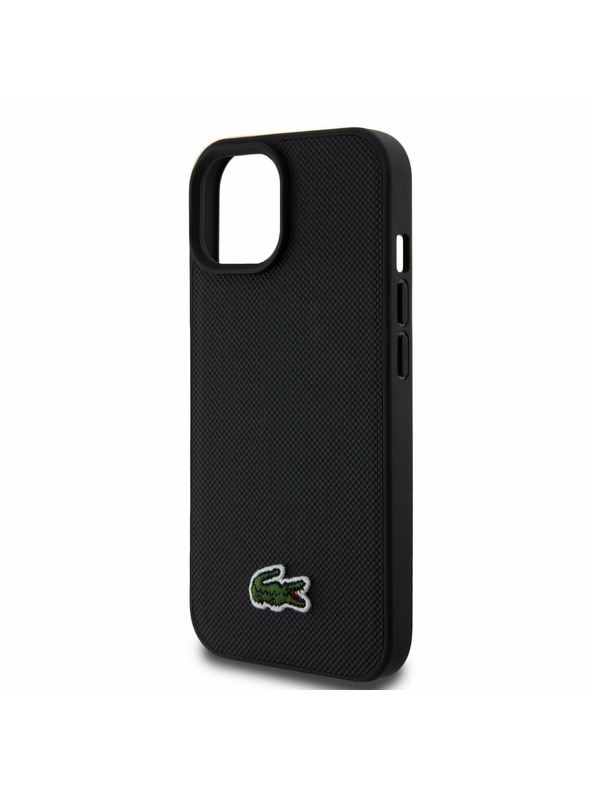 Lacoste Lacoste Iconic Petit Pique Woven Logo Magsafe Zadní Kryt pro iPhone 15 Black
