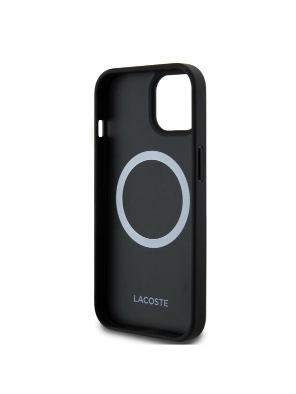 Lacoste Lacoste Iconic Petit Pique Woven Logo Magsafe Zadní Kryt pro iPhone 15 Black