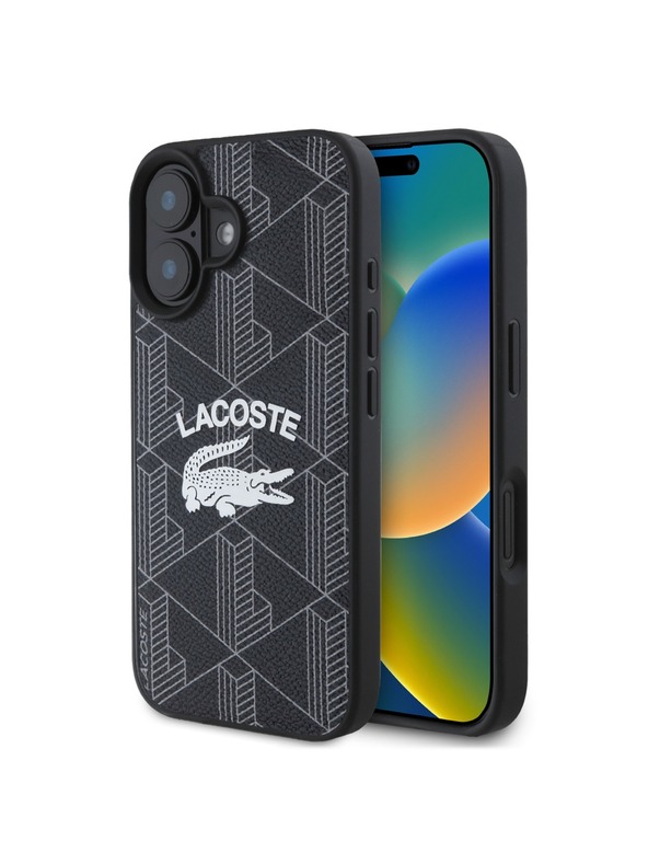 Lacoste Lacoste Blend Monogram MagSafe Zadní Kryt pro iPhone 16 Black