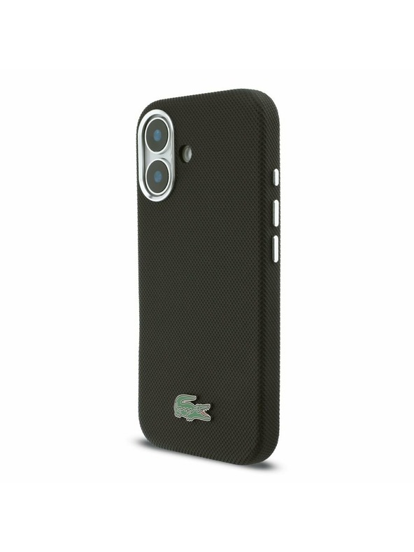 Lacoste Lacoste PVC Iconic Petit Pique Metal Logo MagSafe Zadní Kryt pro iPhone 16 Black