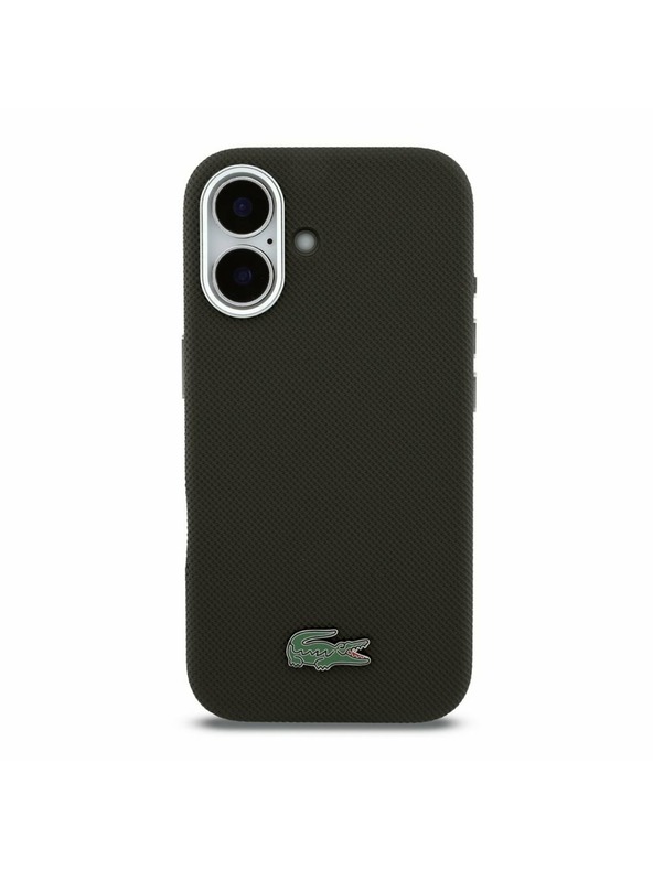 Lacoste Lacoste PVC Iconic Petit Pique Metal Logo MagSafe Zadní Kryt pro iPhone 16 Black
